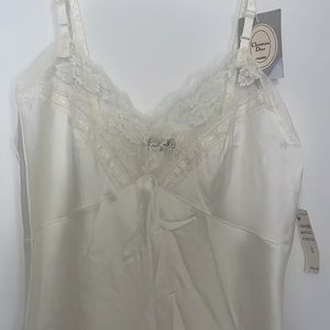 Vintage Christian Dior Slip Dress Night Gown Sz XS Bridal Lace NWT
